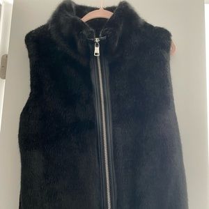 Women's Armani Exchange Faux Fur fullzip vest